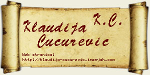 Klaudija Cucurević vizit kartica